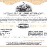 Sample National Fine Arts Title Certificate