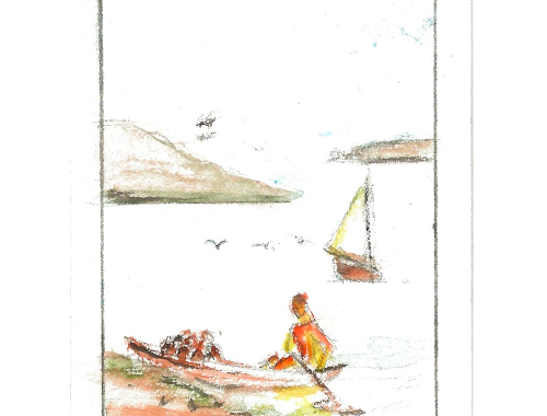 rowing ashore